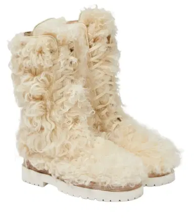 Magda Butrym Shearling lace-up boots | Thumbnail 1 Magda Butrym Shearling lace-up boots | Thumbnail 1