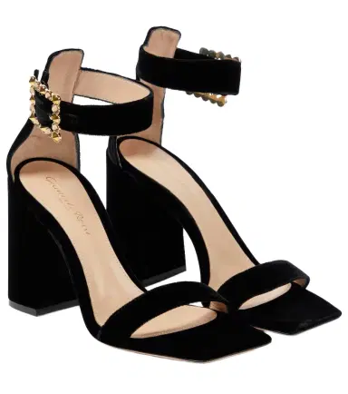 Gianvito Rossi Wondy velvet sandals | Thumbnail 1 Gianvito Rossi Wondy velvet sandals | Thumbnail 1