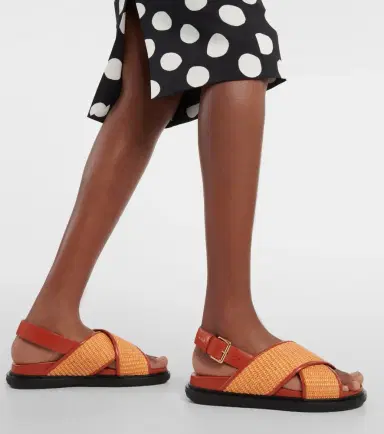 Marni Fussbet raffia-effect sandals | Thumbnail 3 Marni Fussbet raffia-effect sandals | Thumbnail 3
