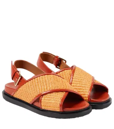 Marni Fussbet raffia-effect sandals | Thumbnail 1 Marni Fussbet raffia-effect sandals | Thumbnail 1