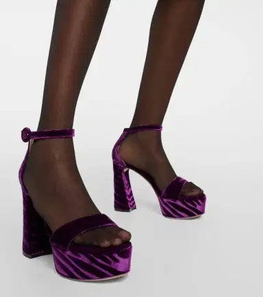 Gianvito Rossi Holly velvet platform sandals | Thumbnail 6 Gianvito Rossi Holly velvet platform sandals | Thumbnail 6