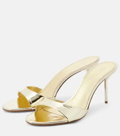 Paris Texas Lidia metallic leather mules | Thumbnail 4 Paris Texas Lidia metallic leather mules | Thumbnail 4