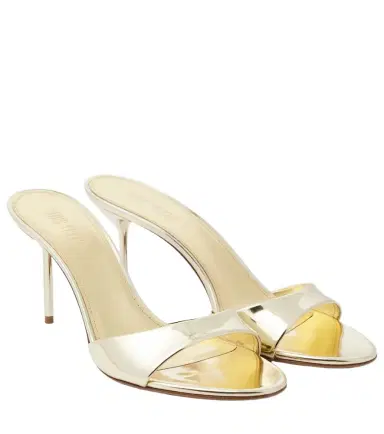 Paris Texas Lidia metallic leather mules | Thumbnail 1 Paris Texas Lidia metallic leather mules | Thumbnail 1