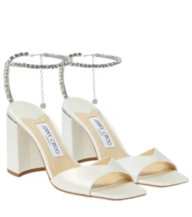 Jimmy Choo Saeda 85 embellished satin sandals | Thumbnail 1 Jimmy Choo Saeda 85 embellished satin sandals | Thumbnail 1