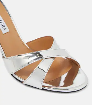 Aquazzura Divine 85 metallic leather sandals | Thumbnail 2 Aquazzura Divine 85 metallic leather sandals | Thumbnail 2