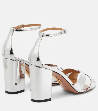 Aquazzura Divine 85 metallic leather sandals | Thumbnail 3 Aquazzura Divine 85 metallic leather sandals | Thumbnail 3