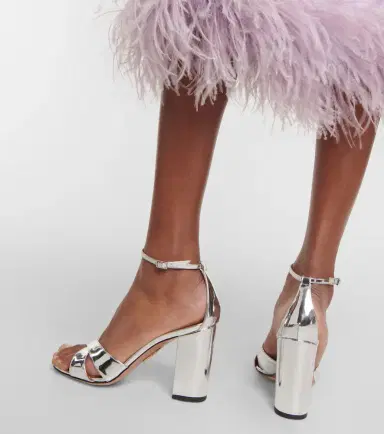 Aquazzura Divine 85 metallic leather sandals | Thumbnail 5 Aquazzura Divine 85 metallic leather sandals | Thumbnail 5