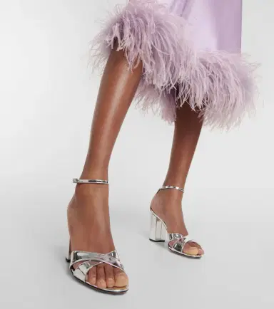 Aquazzura Divine 85 metallic leather sandals | Thumbnail 6 Aquazzura Divine 85 metallic leather sandals | Thumbnail 6