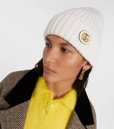 Gucci Wool and cashmere leather-trimmed beanie | Thumbnail 4 Gucci Wool and cashmere leather-trimmed beanie | Thumbnail 4
