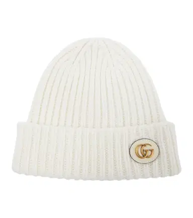 Gucci Wool and cashmere leather-trimmed beanie | Thumbnail 1 Gucci Wool and cashmere leather-trimmed beanie | Thumbnail 1