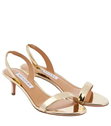 Aquazzura So Nude 50 mirrored leather sandals | Thumbnail 1 Aquazzura So Nude 50 mirrored leather sandals | Thumbnail 1