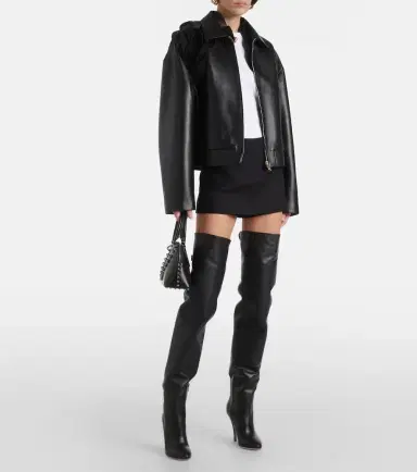 Valentino Garavani VLogo Signature leather over-the-knee boots | Thumbnail 2 Valentino Garavani VLogo Signature leather over-the-knee boots | Thumbnail 2