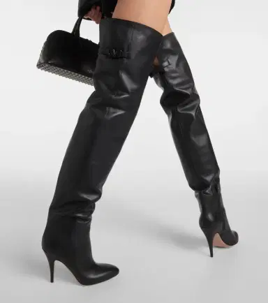 Valentino Garavani VLogo Signature leather over-the-knee boots | Thumbnail 3 Valentino Garavani VLogo Signature leather over-the-knee boots | Thumbnail 3