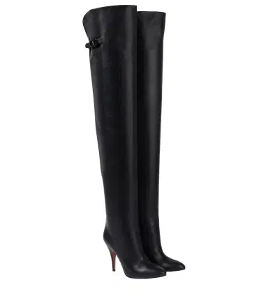 Valentino Garavani VLogo Signature leather over-the-knee boots | Thumbnail 1 Valentino Garavani VLogo Signature leather over-the-knee boots | Thumbnail 1