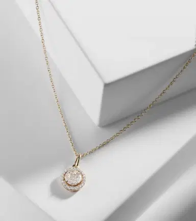 Stone and Strand Framed Mosaic 10kt yellow gold necklace with diamonds | Thumbnail 6 Stone and Strand Framed Mosaic 10kt yellow gold necklace with diamonds | Thumbnail 6