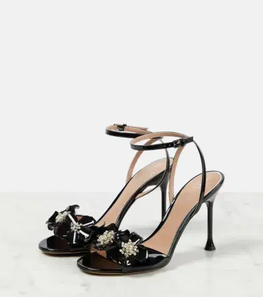 Valentino Garavani Archive Wild Flower patent leather sandals | Thumbnail 2 Valentino Garavani Archive Wild Flower patent leather sandals | Thumbnail 2