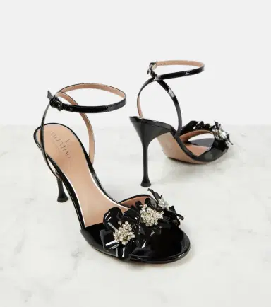 Valentino Garavani Archive Wild Flower patent leather sandals | Thumbnail 3 Valentino Garavani Archive Wild Flower patent leather sandals | Thumbnail 3