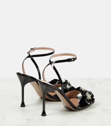 Valentino Garavani Archive Wild Flower patent leather sandals | Thumbnail 4 Valentino Garavani Archive Wild Flower patent leather sandals | Thumbnail 4