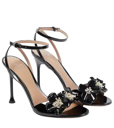 Valentino Garavani Archive Wild Flower patent leather sandals | Thumbnail 1 Valentino Garavani Archive Wild Flower patent leather sandals | Thumbnail 1