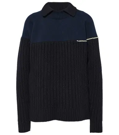 Victoria Beckham Double-collar wool sweater | Thumbnail 1 Victoria Beckham Double-collar wool sweater | Thumbnail 1