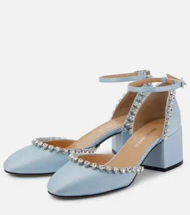 Mach & Mach Audrey 55 embellished satin pumps | Thumbnail 3 Mach & Mach Audrey 55 embellished satin pumps | Thumbnail 3