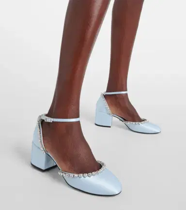 Mach & Mach Audrey 55 embellished satin pumps | Thumbnail 5 Mach & Mach Audrey 55 embellished satin pumps | Thumbnail 5