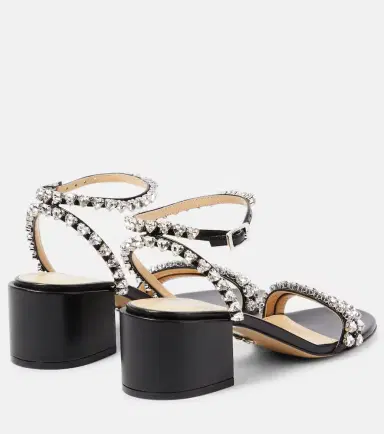Mach & Mach Audrey 55 crystal-embellished leather sandals | Thumbnail 6 Mach & Mach Audrey 55 crystal-embellished leather sandals | Thumbnail 6
