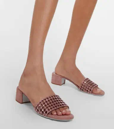 René Caovilla Embellished suede mules | Thumbnail 2 René Caovilla Embellished suede mules | Thumbnail 2