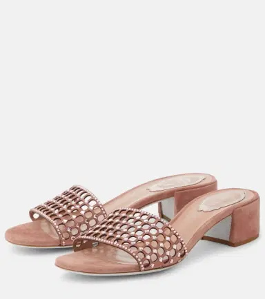 René Caovilla Embellished suede mules | Thumbnail 4 René Caovilla Embellished suede mules | Thumbnail 4