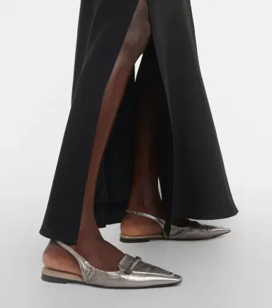 Brunello Cucinelli Metallic leather slingback flats | Thumbnail 2 Brunello Cucinelli Metallic leather slingback flats | Thumbnail 2