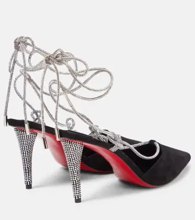 Christian Louboutin Astrid Lace Strassita 85 suede pumps | Thumbnail 3 Christian Louboutin Astrid Lace Strassita 85 suede pumps | Thumbnail 3