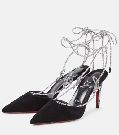 Christian Louboutin Astrid Lace Strassita 85 suede pumps | Thumbnail 4 Christian Louboutin Astrid Lace Strassita 85 suede pumps | Thumbnail 4