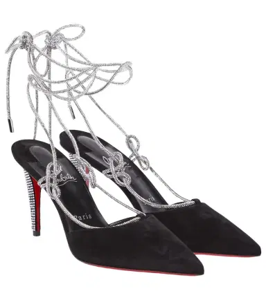 Christian Louboutin Astrid Lace Strassita 85 suede pumps | Thumbnail 1 Christian Louboutin Astrid Lace Strassita 85 suede pumps | Thumbnail 1