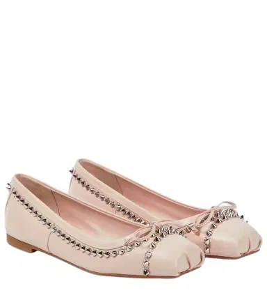 Christian Louboutin Mamadrague Spikes leather ballet flats | Thumbnail 1 Christian Louboutin Mamadrague Spikes leather ballet flats | Thumbnail 1