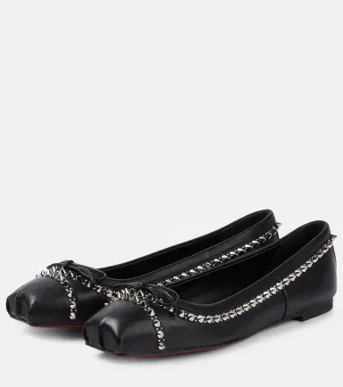 Christian Louboutin Mamadrague Spikes embellished leather ballet flats | Thumbnail 3 Christian Louboutin Mamadrague Spikes embellished leather ballet flats | Thumbnail 3