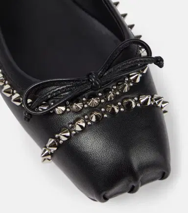 Christian Louboutin Mamadrague Spikes embellished leather ballet flats | Thumbnail 4 Christian Louboutin Mamadrague Spikes embellished leather ballet flats | Thumbnail 4