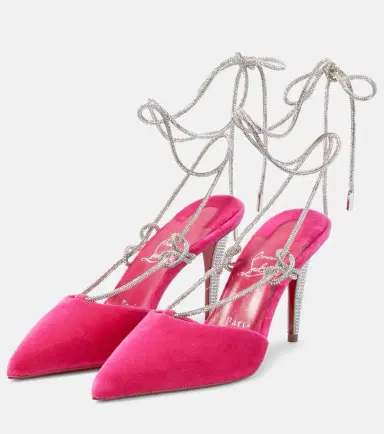 Christian Louboutin Astrid Lace Strass 85 velvet pumps | Thumbnail 4 Christian Louboutin Astrid Lace Strass 85 velvet pumps | Thumbnail 4