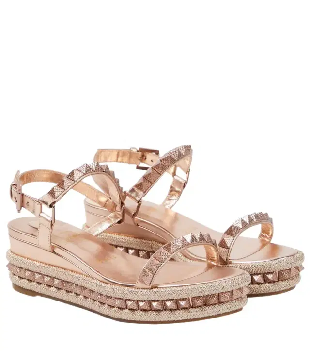 Pyra Clou leather espadrille wedges Pyra Clou leather espadrille wedges