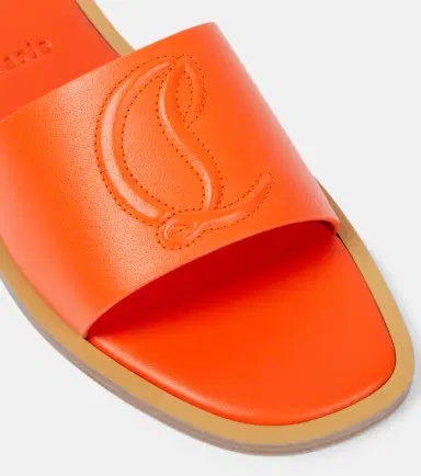 Christian Louboutin CL embossed leather mules | Thumbnail 4 Christian Louboutin CL embossed leather mules | Thumbnail 4
