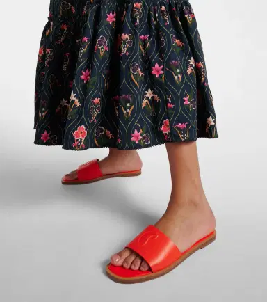 Christian Louboutin CL embossed leather mules | Thumbnail 5 Christian Louboutin CL embossed leather mules | Thumbnail 5