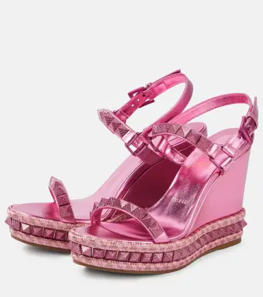 Christian Louboutin Pyra Clou leather espadrille wedges | Thumbnail 3 Christian Louboutin Pyra Clou leather espadrille wedges | Thumbnail 3