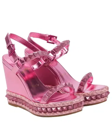 Christian Louboutin Pyra Clou leather espadrille wedges | Thumbnail 1 Christian Louboutin Pyra Clou leather espadrille wedges | Thumbnail 1