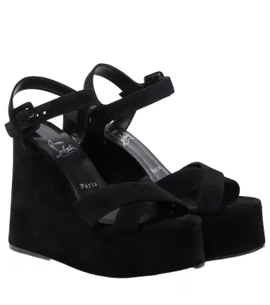 Christian Louboutin Supramariza 130 velvet wedge sandals | Thumbnail 1 Christian Louboutin Supramariza 130 velvet wedge sandals | Thumbnail 1