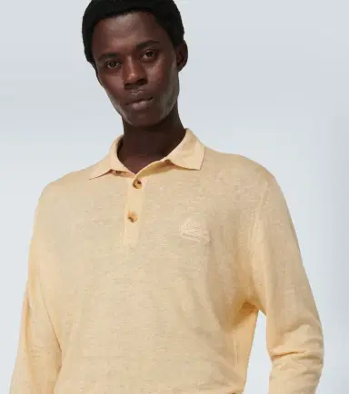 Etro Linen and cotton polo sweater | Thumbnail 3 Etro Linen and cotton polo sweater | Thumbnail 3