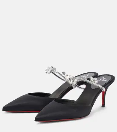 Christian Louboutin Planet Queen 70 satin mules | Thumbnail 4 Christian Louboutin Planet Queen 70 satin mules | Thumbnail 4