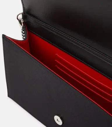 Christian Louboutin Loubi54 Small leather-trimmed silk clutch | Thumbnail 5 Christian Louboutin Loubi54 Small leather-trimmed silk clutch | Thumbnail 5