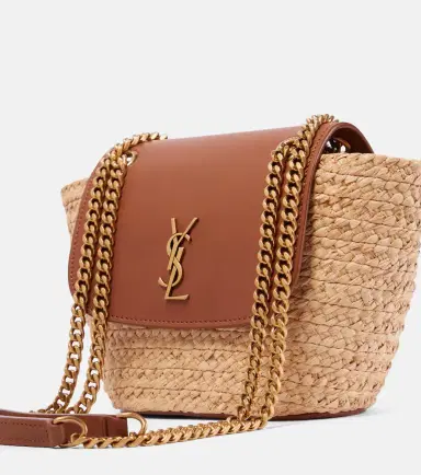 Saint Laurent Manon Mini raffia and leather shoulder bag | Thumbnail 3 Saint Laurent Manon Mini raffia and leather shoulder bag | Thumbnail 3