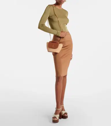 Saint Laurent Manon Mini raffia and leather shoulder bag | Thumbnail 5 Saint Laurent Manon Mini raffia and leather shoulder bag | Thumbnail 5