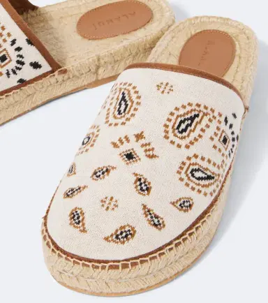 Alanui Bandana canvas jacquard espadrille slides | Thumbnail 5 Alanui Bandana canvas jacquard espadrille slides | Thumbnail 5
