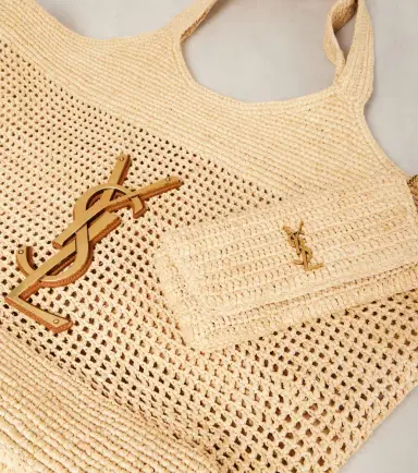 Saint Laurent Icare Maxi crochet raffia shopper | Thumbnail 4 Saint Laurent Icare Maxi crochet raffia shopper | Thumbnail 4